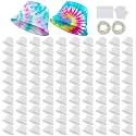 Silkfly White Cotton Bucket Hat for Tie Dye Blank Sun Hat DIY Sublimation with Accessory for Tie Dye Party