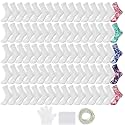Silkfly White Cotton Socks for Tie Dye White Crew Ankle Socks Tie Dye kit Party Supplies(Medium,10 Pairs)