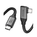 Silkland 80Gbps USB 4 for Thunderbolt 5 Cable Right Angle 240W 4FT