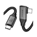 Silkland Right Angle USB 4 Cable Data 40Gbps for Thunderbolt 4 240W 4FT