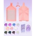 ForeverYoung Silky Diamond Art Tray with Prismatic Shine Lid, Silky Peach