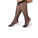Plus Size Knee High Socks for Women | 15D Sheer Stockings, Nylon Knee Highs