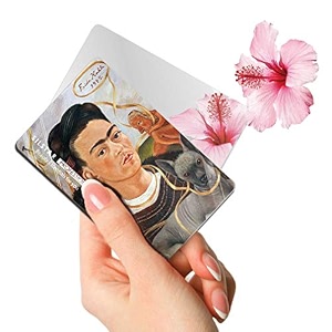 compact card mirror vanity mirror small for wallet case travel purse handheld compact pocket mirror_amedo modigliani_jeanne hebuterne in a large hat 120