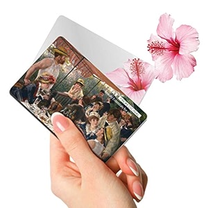 compact card mirror unbreakable acrylic makeup mirror vanity mirror small for wallet case travel purse handheld compact pocket mirror_renoir_luncheon of the boating party 116