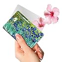 Compact Card Mirror, Unbreakable Acrylic Makeup Mirror, Vanity Mirror Small for Wallet Case, Travel Purse, Handheld Compact Pocket Mirror_Van Gogh_Irises 115
