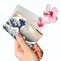 Compact Card Mirror,Unbreakable Acrylic Makeup Mirror, Small Mirror, Compact Pocket Mirror, Slim Mirror_Katsushika Hokusai_The Great Wave Off Kanagawa