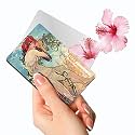 Compact Card Mirror, Vanity Mirror Small for Wallet Case, Travel Purse, Handheld Compact Pocket Mirror_Amedo Modigliani_Jeanne Hebuterne in a Large hat 120