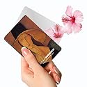 Compact Card Mirror, Vanity Mirror Small for Wallet Case, Travel Purse, Handheld Compact Pocket Mirror_Amedo Modigliani_Jeanne Hebuterne in a Large hat 120