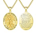 Silver/14K Gold Patron Saint Medal Amulet Necklace for Men Women