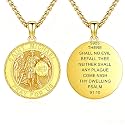 Silver/14K Gold Patron Saint Medal Amulet Necklace for Men Women