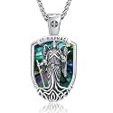 Silver/14K Gold Patron Saint Medal Amulet Necklace for Men Women