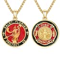 Silver/14K Gold Patron Saint Medal Amulet Necklace for Men Women