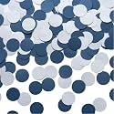 MOWO Silver and Blue Confetti Table Decoration, 1.2'', 200pc
