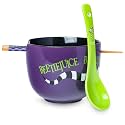 Silver Buffalo Beetlejuice Worm, Ramen Bowl with Chopsticks, 20oz