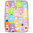Silver Buffalo Care Bears Featuring Tenderheart, Harmony, Good Luck, Bedtime, Love-A-Lot, Cheer, Share, Funshine, Grumpy, Wish, and Friend Bear 45” x 60” Fleece Throw, Soft and Cozy Blanket, 250 GSM