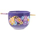 Silver Buffalo Care Bears Flower Power Ceramic Ramen Dinnerware Set | Includes 20-Ounce Noodle Bowl and Wooden Chopsticks