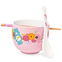Silver Buffalo Care Bears Spring Floral, Ramen Bowl with Chopsticks, 20oz