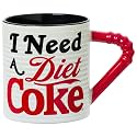 Silver Buffalo Coca-Cola Diet Coke Quote, 3D Sculpted Handle Mug, 20oz
