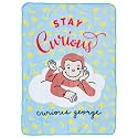 Silver Buffalo Curious George, Fleece Throw Blanket, 45x60in