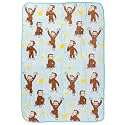 Silver Buffalo Curious George Monkey Banana, Fleece Throw Blanket, 45x60in