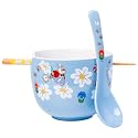 Silver Buffalo Disney Alice in Wonderland, Ramen Bowl with Chopsticks, 20oz