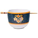Silver Buffalo Disney Lady and the Tramp, Ramen Bowl with Chopsticks, 20oz