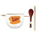 Silver Buffalo Gilmore Girls Luke's Ceramic Ramen Bowl w Chopsticks, 20oz