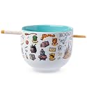 Silver Buffalo Harry Potter Icons, Ramen Bowl with Chopsticks, 20oz