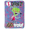 Silver Buffalo Invader Zim I Don't Like You, Fleece Throw Blanket, 45x60in