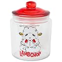 Silver Buffalo Lambchop Sitting Logo Style, Glass Jar with Lid
