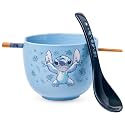 Silver Buffalo Disney Lilo and Stitch, Ramen Bowl with Chopsticks, 20oz