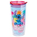 Silver Buffalo Lilo and Stitch Kauai, Tumbler with Slide Close Lid, 20oz
