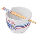 Silver Buffalo Lilo and Stitch Yummy, Ramen Bowl with Chopsticks, 20oz