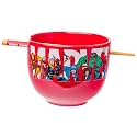 Silver Buffalo Marvel Avengers Retro, Ramen Bowl with Chopsticks, 20oz