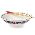 Silver Buffalo Marvel Spider-Man Manga, Ramen Bowl with Chopsticks, 30oz