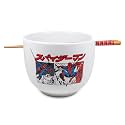 Silver Buffalo Marvel Spider-Man Manga, Ramen Bowl with Chopsticks, 20oz