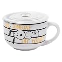 Silver Buffalo Peanuts Snoopy Did Someone Say Food, Ceramic Soup Mug, 24oz