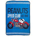 Silver Buffalo Peanuts Snoopy Speed Club Est, Fleece Throw Blanket, 45x60in