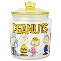 Silver Buffalo Peanuts Squad Featuring Snoopy, Glass Jar with Lid
