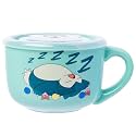 Silver Buffalo Pokémon “Eat, Sleep, Repeat” Featuring Snorlax Ceramic Soup Mug with Vented Plastic Lid, 24 Ounces