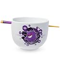 Silver Buffalo Pokemon Gengar Pokeball, Ramen Bowl with Chopsticks, 20 Ounces (No Spoon) (Pack of 12)