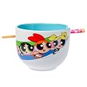 Silver Buffalo Powerpuff Girls Girl Power, Ramen Bowl with Chopsticks, 20oz