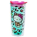 Silver Buffalo Sanrio Hello Kitty Wild, Tumbler with Slide Close Lid, 20oz