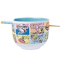 Silver Buffalo Spongebob Squarepants, Ramen Bowl with Chopsticks, 20oz