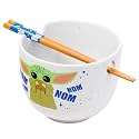 Silver Buffalo Star Wars Mandalorian, Ramen Bowl with Chopsticks, 20oz