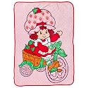 Silver Buffalo Strawberry Shortcake on Bike, Fleece Throw Blanket, 45x60in