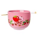 Silver Buffalo Strawberry Shortcake Retro, Ramen Bowl with Chopsticks, 20oz