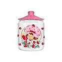 Silver Buffalo Strawberry Shortcake Vintage Glass Jar with Lid