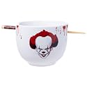 Silver Buffalo IT Time to Float Pennywise, Ramen Bowl with Chopsticks, 20oz