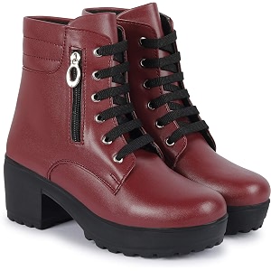 SILVER CAT Womens Girls Heel Boots